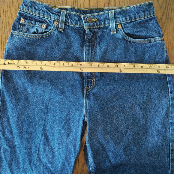 Levi's 521 Vintage‎ Tapered Fit Tapered Leg Women's Blue Denim Jeans Size 14 - Picture 9 of 15